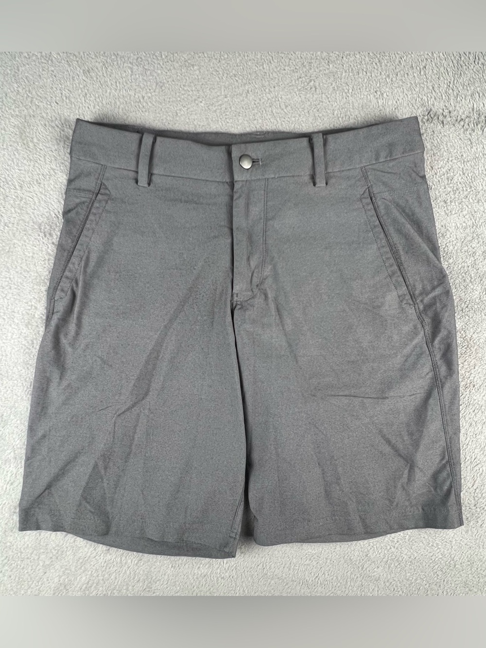 Lululemon Shorts Men 34 Gray Commission Classic Fit Oxford Chino Athleisure